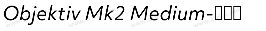 Objektiv Mk2 Medium字体转换